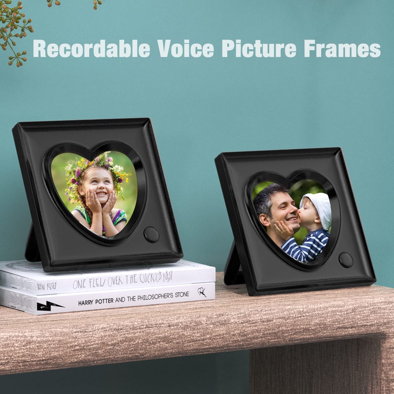 KWANWA Picture Frame Personalized Voice 20S Recordable, 3.9x3.9 Love Heart Shape Gifts for Graduation, Christmas, Birthday, Wedding, Photo Frame for Tabletop Desk Bookshelf Office Home - Image 4